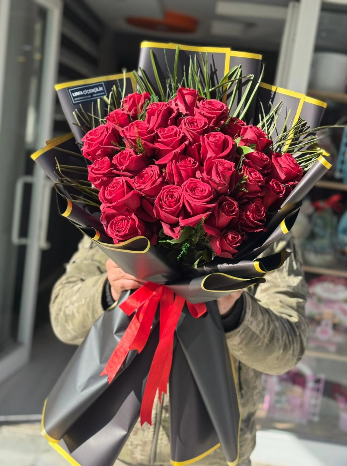 Lüx 30 Kırmızı Gül Buketi